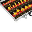 Set 35 freze pentru lemn, Geko G01202, HSS, Valiza din aluminiu