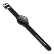Ceas Smartwatch rezistent apa IP68, diametru 36 mm, 2 x curele, 15 zile de functionare cu o singura incarcare, Negru, Puls, Vreme, Sport