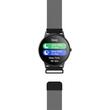 Ceas Smartwatch rezistent apa IP68, diametru 36 mm, 2 x curele, 15 zile de functionare cu o singura incarcare, Negru, Puls, Vreme, Sport