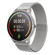 Ceas Smartwatch rezistent la apa IP68, diametru 36 mm, 2 x curele, 15 zile de functionare cu o singura incarcare, Argintiu