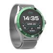 Ceas Smartwatch Amoled, diametru 33 mm, Bluetooth, Rezistent la apa IP 68, functie multisport, monitorizare somn, Pulsometru, 2 x bratari