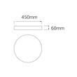 Plafoniera led Hazel-40W, Negru, 2800 lm, lumina rece 6400K, diametru 450 mm