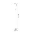 Lampa de podea Aras Red, 1.37m, Led, lumina calda, 3W