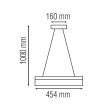 Pendul Royal-18, putere 18 W, Led, diametru 454 mm, 4000 k, 1260 lm, aluminiu