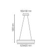 Pendul Clasis-21, putere 21 W, Led, dimensiuni 418x418 mm, 4000 k, 1470 lm, aluminiu