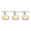 Ghirlanda decorativa led, 10 x becuri incluse, Exterior IP44, Lumina calda 3000K, Lungime 8 m, Alba