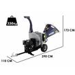 Tocator de gradina cu motor pe benzina Blackstone Briggs &Stratton, max 100 mm, 15.5 CP, transmisie curea, pornire la cheie