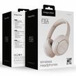 Casti wireless cu atenuare zgomot ANC F8A, Diametru difuzor 40 mm, Bej, Bluetooth 5.4