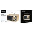 Aparat radio Retro Style, AM/FM, Antena telescopica, Maro, difuzor 5 W, 233 x 125 x 44 mm