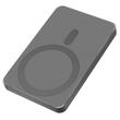 Powerbank Li-Ion, Magnetic MagSafe, 5000 mAh, 15 W, Incarcare Wireless, intrare/iesire USB-C, iesire USB intrare/iesire USB, Gri