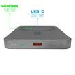 Powerbank Li-Ion, Magnetic MagSafe, 5000 mAh, 15 W, Incarcare Wireless, intrare/iesire USB-C, iesire USB intrare/iesire USB, Gri