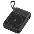Powerbank Li-Ion, 10000 mAh, Incarcare Wireless, USB-C, USB-C, Lightning, intrare/iesire USB, Negru