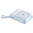 Powerbank Li-Ion, 10000 mAh, Incarcare Wireless, USB-C, USB-C, Lightning, intrare/iesire USB, Albastru