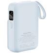 Powerbank Li-Ion, 10000 mAh, Incarcare Wireless, USB-C, USB-C, Lightning, intrare/iesire USB, Albastru
