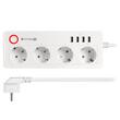 Prelungitor Smart 4 x prize, 4 x USB,  Lungime 1.6 m, 16A, 2680W, Aplicatie Tuya
