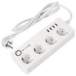 Prelungitor Smart 4 x prize, 4 x USB,  Lungime 1.6 m, 16A, 2680W, Aplicatie Tuya