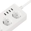 Prelungitor Smart 4 x prize, 4 x USB,  Lungime 1.6 m, 16A, 2680W, Aplicatie Tuya
