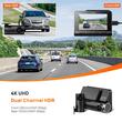 Camera auto DVR, Xiaomi Smart Dash 4K, 150°, 3840 x 2160p, Microfon, USB, Wi-Fi, Filmare nocturna