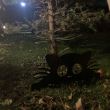 Decoratiune perete Krodesign Garden Cat, negru, 26 x 50 x 1.5 cm