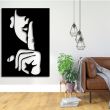 Decoratiune metalica de perete Krodesign Silence, 60 cm, grosime 1.5 mm