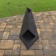 Incalzitor de terasa/gradina, Triangular Pyramid KRO-1071, Otel, Negru, 1200x700x700 mm, grosime 3 mm