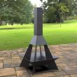 Incalzitor de terasa/gradina, Pyramid Rocket KRO-1073, Otel, Negru, 1580x800x800 mm, grosime 3 mm