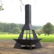 Incalzitor de terasa/gradina, Pyramid Rocket KRO-1073, Otel, Negru, 1580x800x800 mm, grosime 3 mm