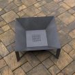 Incalzitor pentru terasa/gradina, Square Fire Pit KRO-1077, Otel, Negru, 600x600x300 mm, grosime 3 mm