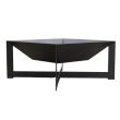Incalzitor pentru terasa/gradina, Square Fire Pit KRO-1077, Otel, Negru, 600x600x300 mm, grosime 3 mm