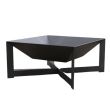 Incalzitor pentru terasa/gradina, Square Fire Pit KRO-1077, Otel, Negru, 600x600x300 mm, grosime 3 mm