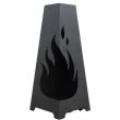 Incalzitor pentru terasa/gradina, Fire Pyramid KRO-1078, Otel, Negru, 1200x500 mm, grosime 3 mm