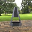 Incalzitor pentru terasa/gradina, Pyramid Hexagon Double KRO-1079, Otel, Negru, 1200x700x813 mm, grosime 3 mm