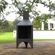 Incalzitor pentru terasa/gradina, Pyramid Stove KRO-1080, Otel, Negru, 1200x500x500 mm, grosime 3 mm
