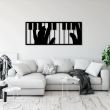 Decoratiune metalica de perete Krodesign Piano design, dimensiune 60 cm, negru, grosime 1.5 mm
