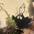 Decoratiune gradina / ghiveci Krodesign Big Chicken KRO-1130, metal, inaltime 64 cm