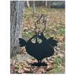 Decoratiune gradina / ghiveci Krodesign Big Chicken KRO-1130, metal, inaltime 64 cm