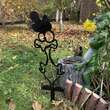 Decoratiune gradina / ghiveci Krodesign Scared Chicken KRO-1133, metal, inaltime 64 cm