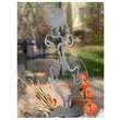Decoratiune gradina / ghiveci Krodesign Scared Chicken KRO-1133, metal, inaltime 64 cm