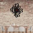 Ceas de perete metalic Krodesign Numero, Inaltime 50 cm, negru