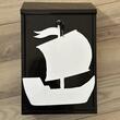 Cutie postala Vivatechnix Boat KRO-1231, otel, 400x250x100mm, Negru/Alb, 2 chei