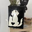 Cutie postala Vivatechnix Cat&Dog KRO-1240, otel, 400x250x100mm, Negru/Alb, 2 chei