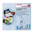 Decor pentru fereastră cu LED, om de zăpadă, 21 cm, 4.5V, Home KID 312, alimentare baterii