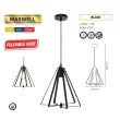 Pendul Maxwell Vintage, max 60W, diametru 320 cm, negru