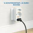 Triplu stecher, 1 x Shuko, 2 x EURO, Alb, 2.5/16 A, 3500 W
