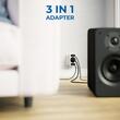 Triplu stecher, 1 x Shuko, 2 x EURO, Alb, 2.5/16 A, 3500 W