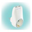 Priza cu 2 socluri USB, Home NV 2100USB, alba, protectie copii
