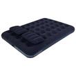 Saltea gonflabila cu pompa manuala, pentru 2 persoane, 191x137x22 cm, max 200 kg, 2 x perne, plasture reparatie