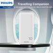 Powerbank Philips, Li-Polymer, 10000mAh, MicroUSB 5V/2A, USB-C 5V/2.4A, 37Wh