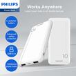 Powerbank Philips, Li-Polymer, 10000mAh, MicroUSB 5V/2A, USB-C 5V/2.4A, 37Wh