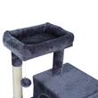 Ansamblu de joaca pentru pisici, 49x46x91 cm, Plus, Albastru, stalp de zgariat, scara, clopotel